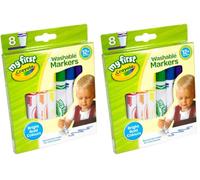 CRAYOLA MyFirst Washable Markers - Assorted Colours (Pack of 16) | Easy-Grip Markers Ideal for Toddlers Hands | Ideal for Kids Aged 12+ Months