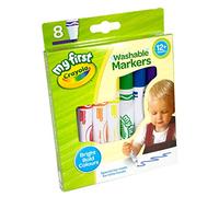 CRAYOLA MyFirst Washable Markers - Assorted Colours (Pack of 8) | Easy-Grip Markers Ideal for Toddlers Hands | Ideal for Kids Aged 12+ Months