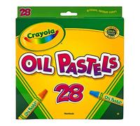 Crayola Oil Pastels, 28 Brilliant Opaque Colors Large Hexagonal Shape Pastels, Ideal for Kids 3 & Up, Non-Toxic, Blendable, Strong, Long Lasting Sticks