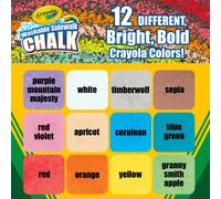 CRAYOLA Outdoor Chalk - Assorted Colours (Pack of 12) | Perfect for Drawing on the Pavement or Patio - Easily Washes Away with Water! | For Ages 4+