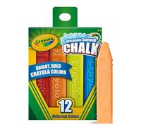 CRAYOLA Outdoor Chalk - Assorted Colours (Pack of 12) | Perfect for Drawing on the Pavement or Patio - Easily Washes Away with Water! | For Ages 4+