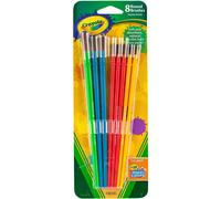 Crayola Paint Brush Set - Assorted Colors (8 Pieces) Painting Supplies for Kids Great for Kids Classrooms & Art Projects Ages 3+