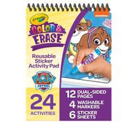 Crayola PAW Patrol Sticker Activity Pad 12 PAW Patrol Coloring Pages 100+ Stickers Travel Activity PAW Patrol Toys Toddler Gifts
