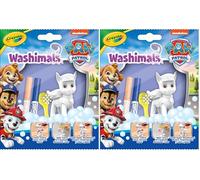 CRAYOLA Paw Patrol Washimals Single Pack | Collect 1 of Chase, Marshall, Skye, Rubble, Rocky or Zuma | Includes 2 Washable Markers & Brush | Kids Ages 3+ (Pack of 2)