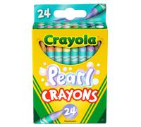 Crayola Pearl Crayons Pearlescent Colors 24 Count Coloring Supplies Gift for Kids Ages 3 4 5 6