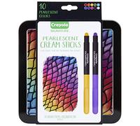 CRAYOLA Pearlescent Cream Sticks & Case, Oil Pastel Alternative, Gift Set, 10 Count