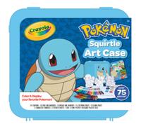 Crayola Pok?mon Squirtle Coloring Art Case (71+ pcs) Kids Art Set Coloring Pages and Markers Pokemon Gift for Kids Ages 4+