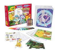 CRAYOLA - Pokemon 5 in 1 Creative Colouring Pages, Marker Pens, Wax Crayons, Stickers, 60 Pieces, Gift for Kids and Girls, 4 Years Old, Gift Idea