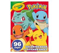 CRAYOLA Pokémon 96 Page Colouring Book | 96 Pages of Pokémon Colouring Fun with Pikachu & Friends! | Includes Bumper Sticker Sheet for Ages 3+