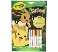 CRAYOLA - Pokemon Activity Book, 32 Coloring Pages and 7 Washable Markers, 04-2746G