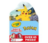 Crayola Pokemon Art Kit for Kids (45pcs) Pokemon Coloring Book Pages Pokemon Stickers for Kids Pokemon Toys Holiday Gift Ages 4+