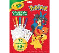 CRAYOLA Pokémon Colour & Activity Kit | Includes 32 Colouring Pages, 5 Markers and 3 Sticker Sheets ft. Ash, Pikachu and Friends |
