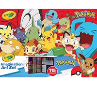 CRAYOLA Pokémon Imagination Art Set (115pcs), Kids Art Kit, Coloring Supplies, Pokemon Toys, Pokemon Gift for Boys & Girls, Ages 5+