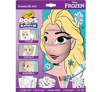 CRAYOLA POPS 3D Frozen Activity Set, Kids Coloring Set & Craft Kit, includes Stickers & Markers, Spiderman Gift for Girls & Boys, 6+