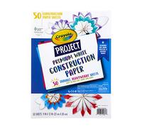 Crayola Project Premium Construction Paper 9"X12"-50 Sheets - White