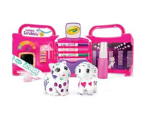 CRAYOLA Scribble Scrubbie Pets, Beauty Salon Playset with Toy Pets, Gift for Kids