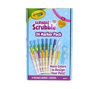 CRAYOLA Scribble Scrubbie Pets Marker Set, 24 Washable Markers For Kids, Gifts For Boys & Girls [Amazon Exclusive]