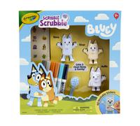 Crayola Scribble Scrubbies Deluxe Bluey Playset (3ct), Toddler Arts & Crafts Kit, Washable Stickers, Bluey Toys, Coloring Gift for Kids, Ages 3+