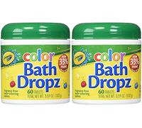 Crayola, Shaker Bath Dropz, 3+, Fragrance-Free, 60 Tablets, 102g (NEW Packaging) Pack of 2
