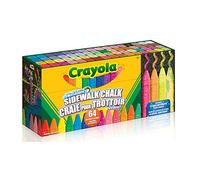 Crayola Sidewalk Chalk Sticks Washable Toy Kit, 64 Count (Pack of 1), 51-3633