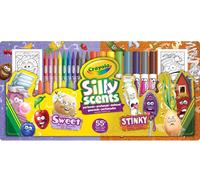 CRAYOLA Silly Scents Colouring Tub - Over 50 Scented Crayons, Markers & Pencils (Including a 64 Page Colouring Book) | Ideal for Kids Aged 3+