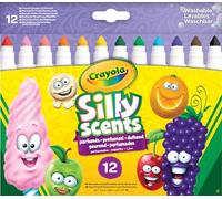 CRAYOLA Silly Scents Broadline Washable Markers - Assorted Colours (Pack of 12) | Unique Sweet Scents & Colours! | Ideal for Kids Aged 3+
