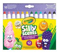 CRAYOLA Silly Scents Broadline Washable Markers - Assorted Colours (Pack of 12) | Unique Sweet Scents & Colours! | Ideal for Kids Aged 3+