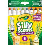 CRAYOLA Silly Scents Broadline Washable Markers - Assorted Colours (Pack of 8) | Unique Stinky Scents & Colours! | Ideal for Kids Aged 3+