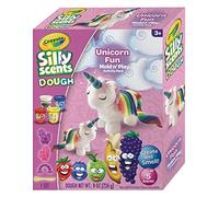 CRAYOLA - Silly Scents Dough Scented Modelling Paste, Unicorn Creates & Modeling Set with 4 Jars and Moulds, from 3 Years, Assorted Colours, A1-2203