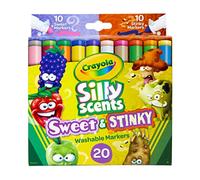 Crayola Silly Scents Scented Markers, Stinky & Sweet, School Supplies, Gift for Kids, 20Count