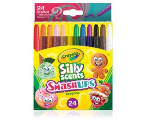 Crayola Silly Scents Smash Ups Mini Twistables Scented Crayons, 24 Count