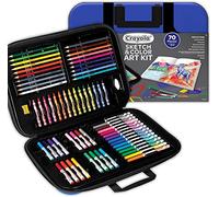 Crayola- Sketch and Color Art Kit, 70-Piece Drawing and Coloring Set with a Drawing Pad, Gift for Children Over 8 Years Old
