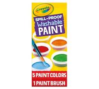 Crayola Spill Proof Paint Set (5ct), Washable Paint for Kids, Craft Supplies for Classrooms, School Supplies