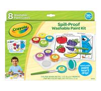 Crayola Spill Proof Paint Set, 8 Count Washable Paint for Kids, Ages 3, 4, 5