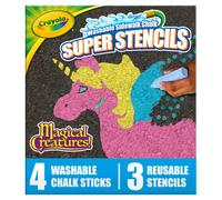 Crayola Super Stencils Magical Creatures Set (3ct) Large Sidewalk Chalk for Kids Washable Sidewalk Chalk Outdoor Toys Ages 4+