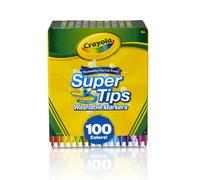 Crayola Super Tips Marker Set (100ct), Fine Point Washable Markers, Drawing