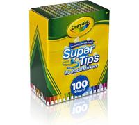 Crayola - Super Tips Marker Set, Washable Markers, 100 Unique Colors, Art Set for Kids, 100 Count