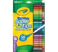 CRAYOLA SuperTips 50 Felt Tip Colouring Pens | 50 washable felt tip pens with versatile tips and vibrant colours for colouring, drawing and creative projects