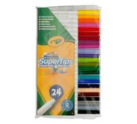 Crayola Supertips Washable Colouring Pens Assorted Ink Pack of 24 For 3 Years+