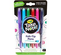 CRAYOLA - Take note! 6ct Washable Marker Pens - - 256502.024