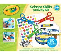 CRAYOLA Toddler Scissor Skills Activity Kit, 3 Count Safety Scissors and Craft Supplies, Gift for Kids, Ages 3, 4, 5