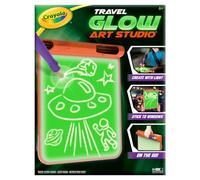 CRAYOLA Travel Glow Art Studio, Glow in The Dark Toys, Kids Gifts for Girls and Boys, Ages 6, 7, 8, 9