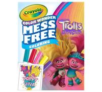 Crayola Trolls 3 Color Wonder Mess Free Coloring Pages & Markers Gift for Kids Age 3 4 5 6
