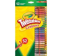 CRAYOLA Twistables Colouring Crayons - Assorted Colours (Pack of 52), Simply Twist for More Colouring Fun - No Need to Sharpen! Ideal for Kids Aged 3+