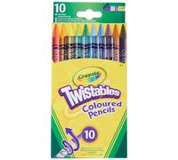 CRAYOLA Twistables Colored Pencil Set for Kids 10ct No Sharpen Coloring Boo