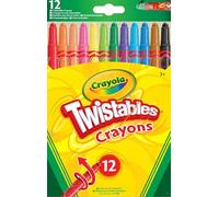 CRAYOLA Twistables Colouring Crayons, Multicolor, 12 Count (Pack of 1)
