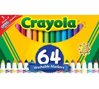 Crayola Ultra-Clean Broad Line Washable Markers-Assorted Colors 64/Pkg