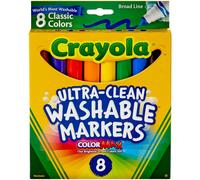 Crayola Ultra-Clean Color Max Broad Line Washable Markers-Classic Colors 8/Pkg