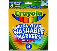 Crayola Ultra-Clean Washable Markers, Broad Line, 8 Count