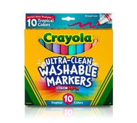 Crayola Ultra Clean Washable Markers Tropical Gift for Kids 10Count